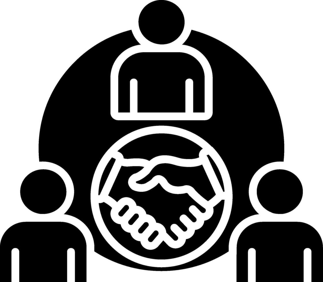 Collaboration Glyph Icon vector