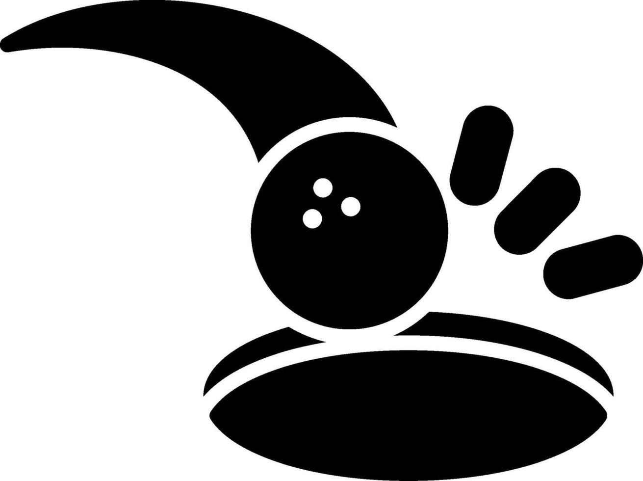 Golf Hole Glyph Icon vector