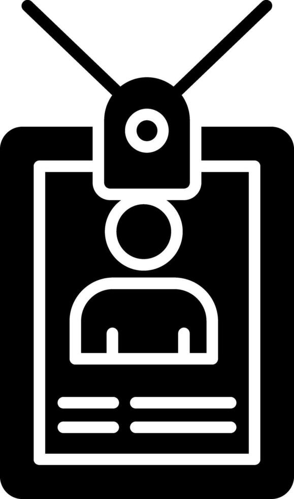Id Card Glyph Icon vector