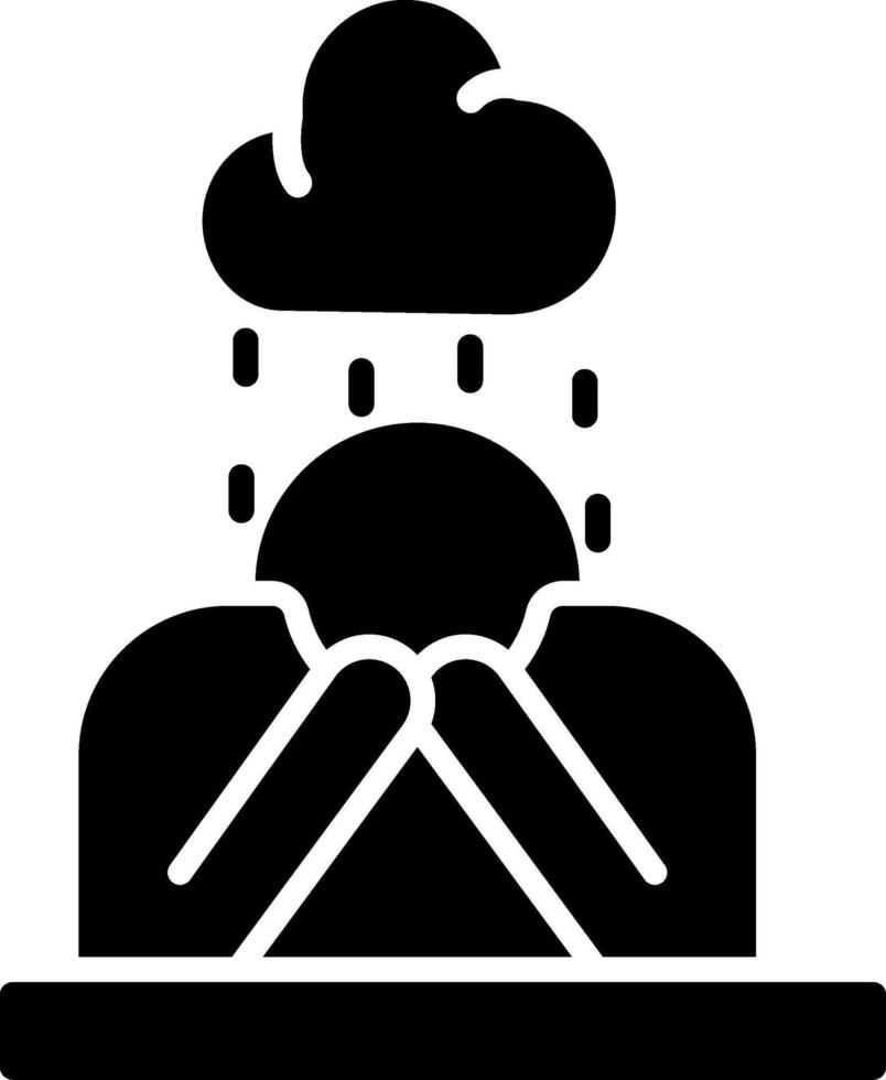 Depression Glyph Icon vector