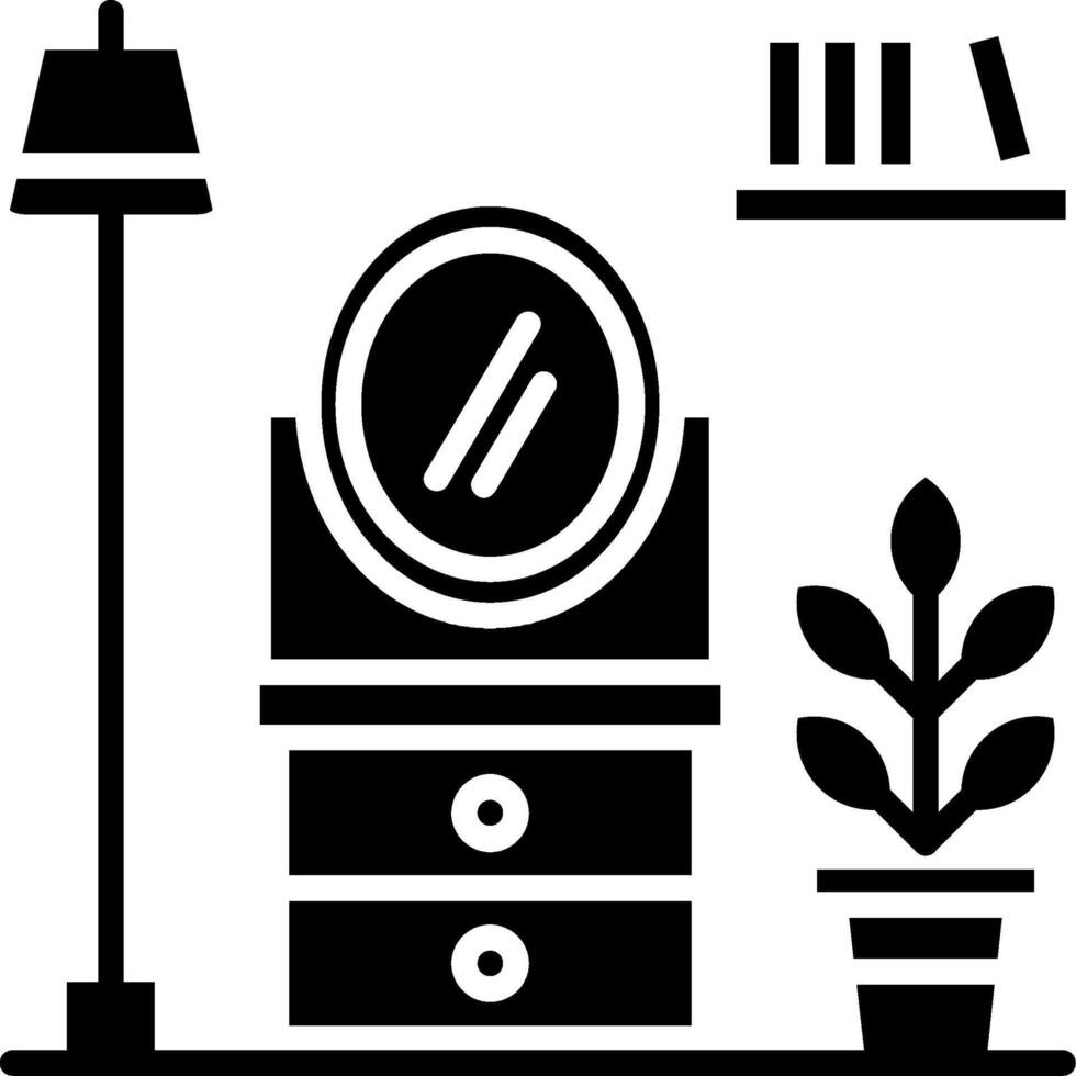 Mirror Glyph Icon vector