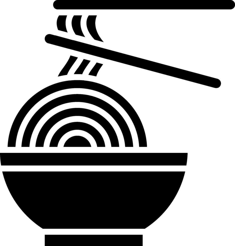 Noodle Glyph Icon vector