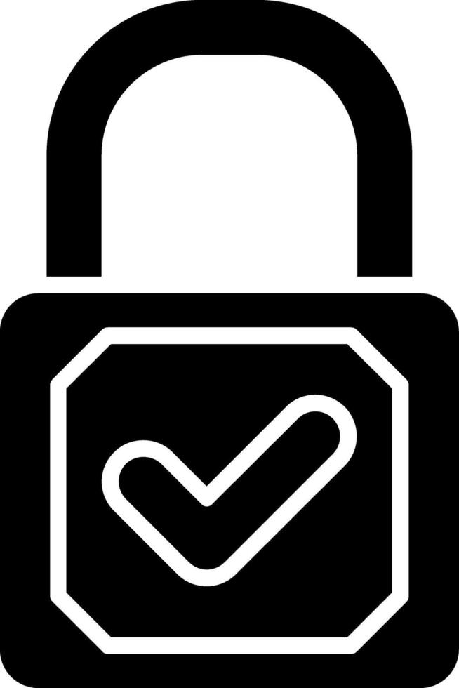 Lock Glyph Icon vector