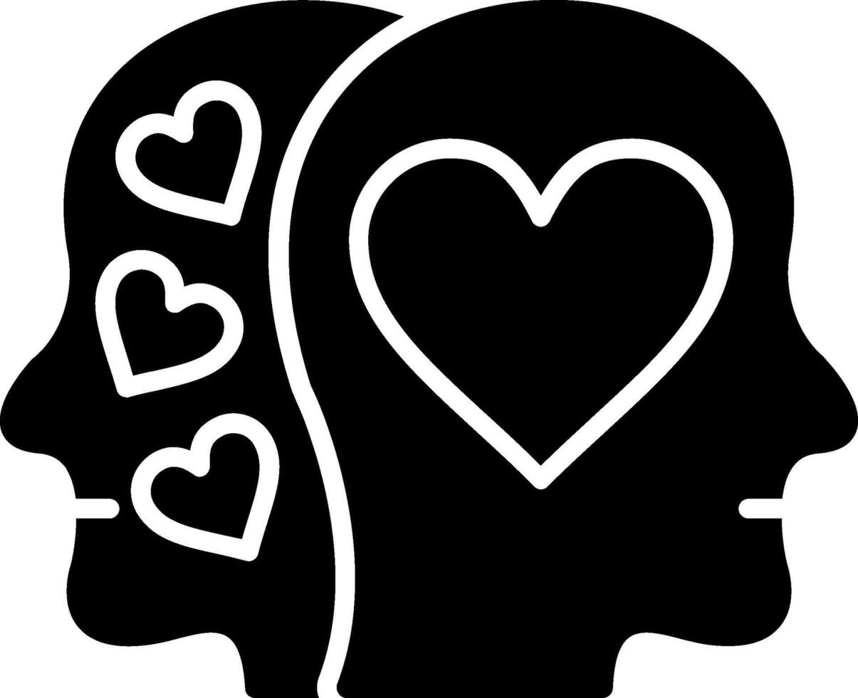Relationship Glyph Icon vector