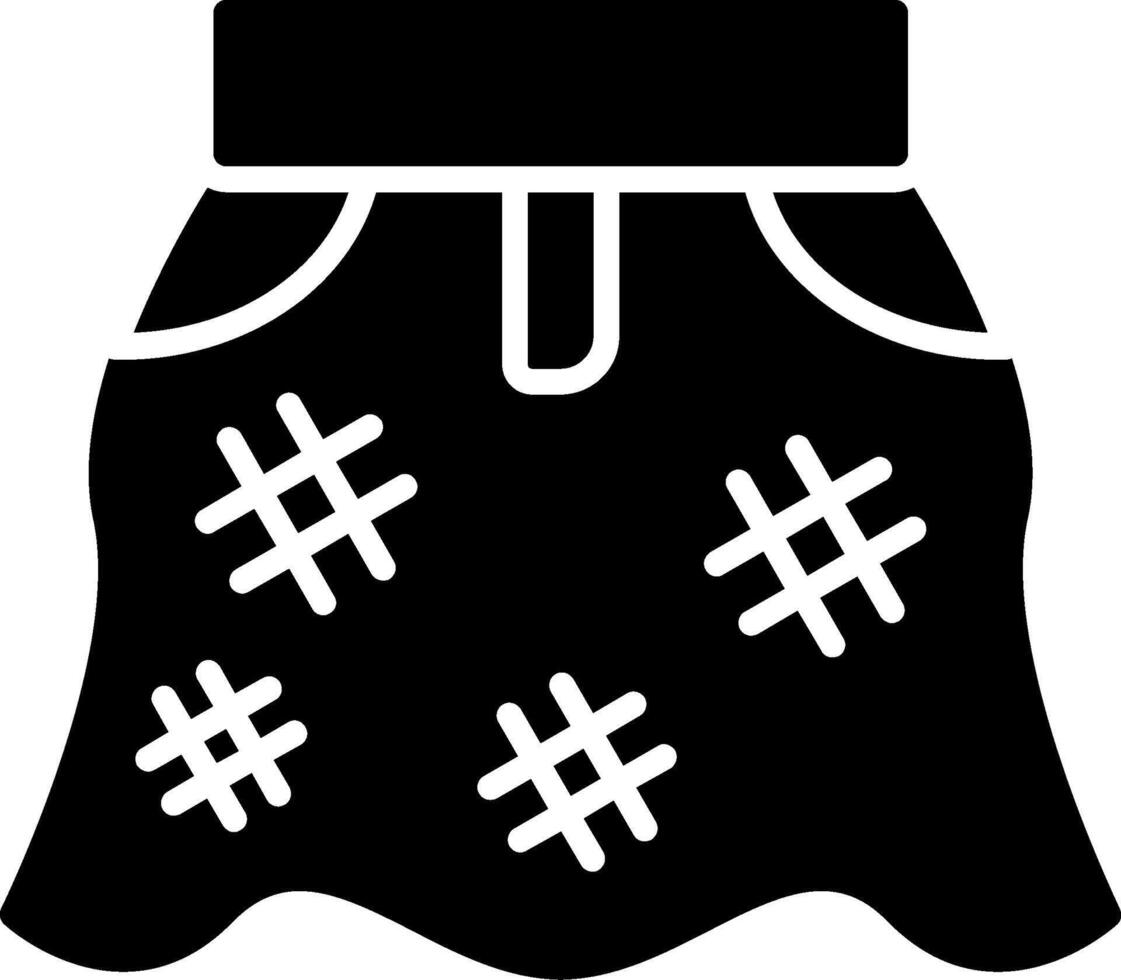 Female Skirt Glyph Icon vector