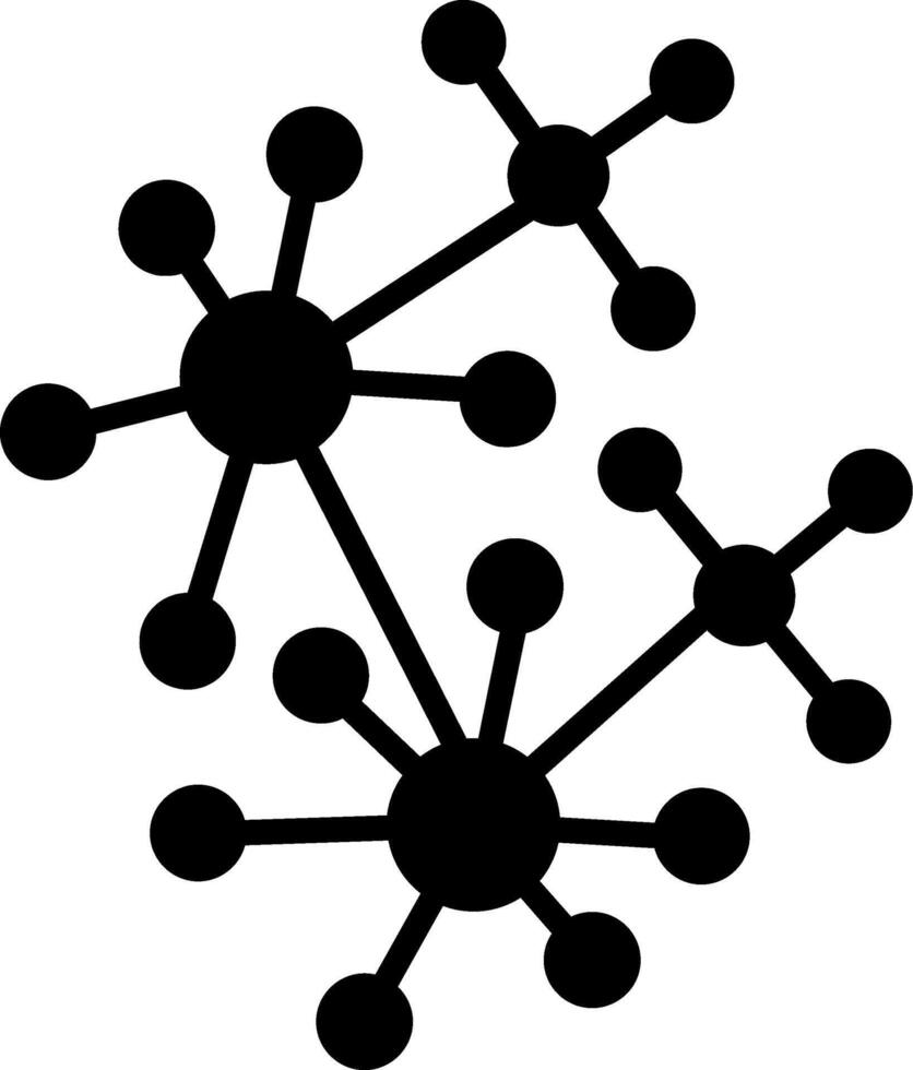 Molecule Glyph Icon vector