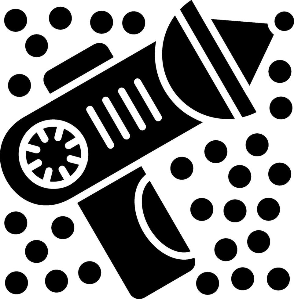 Space Gun Glyph Icon vector