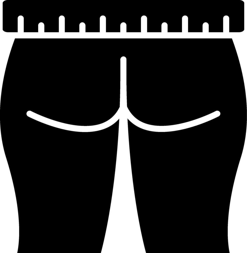 Thigh Glyph Icon vector