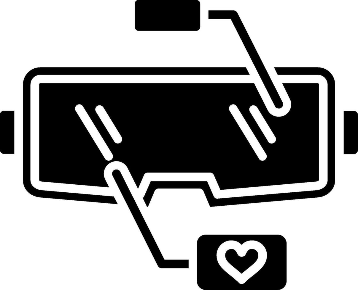 Virtual Reality Glasses Glyph Icon vector