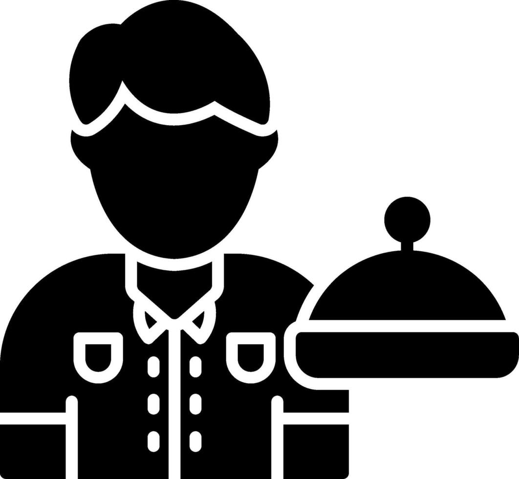 Waiter Glyph Icon vector
