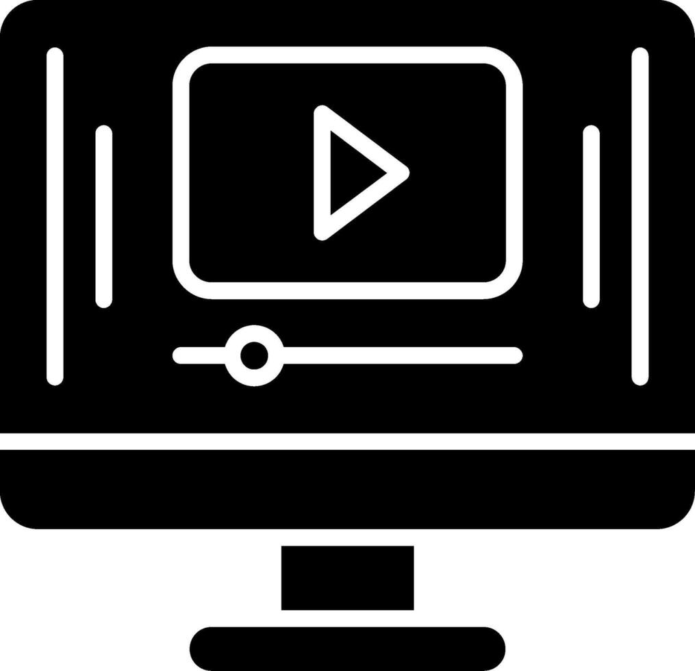 Streaming Glyph Icon vector