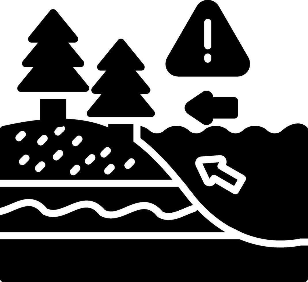 Water Flow Glyph Icon vector