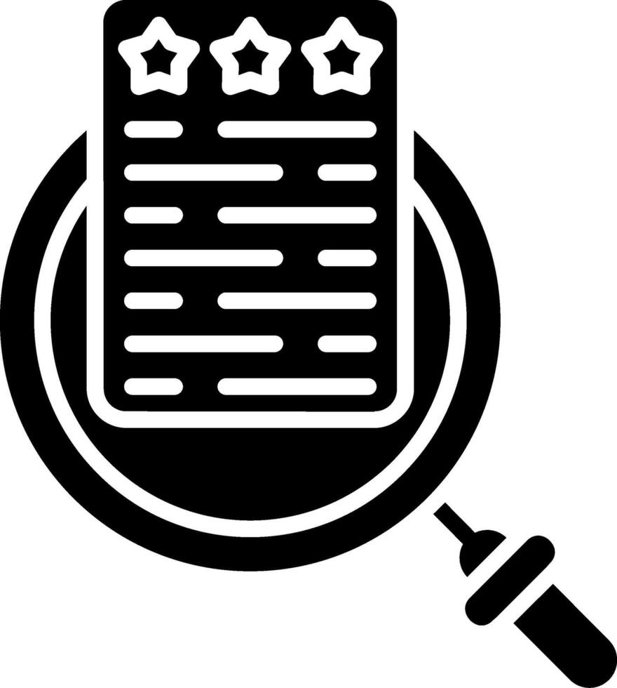 Analysis Glyph Icon vector