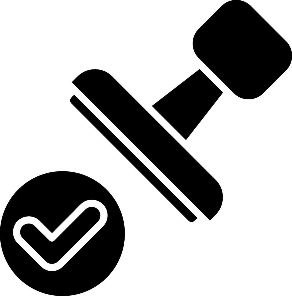 Approved Glyph Icon vector