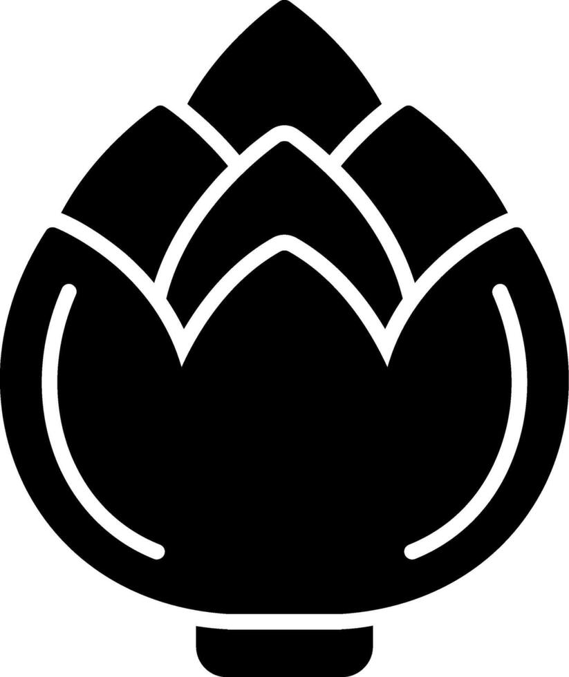 Artichoke Glyph Icon vector