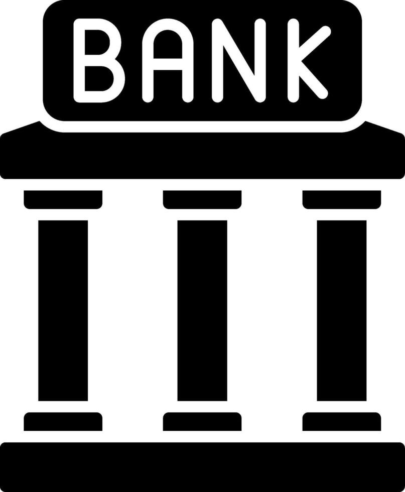 Bank Glyph Icon vector