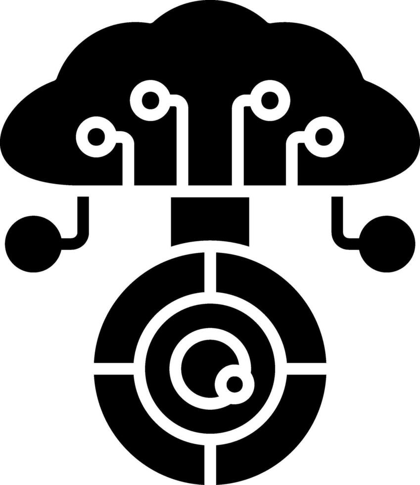 Cloud Computing Glyph Icon vector