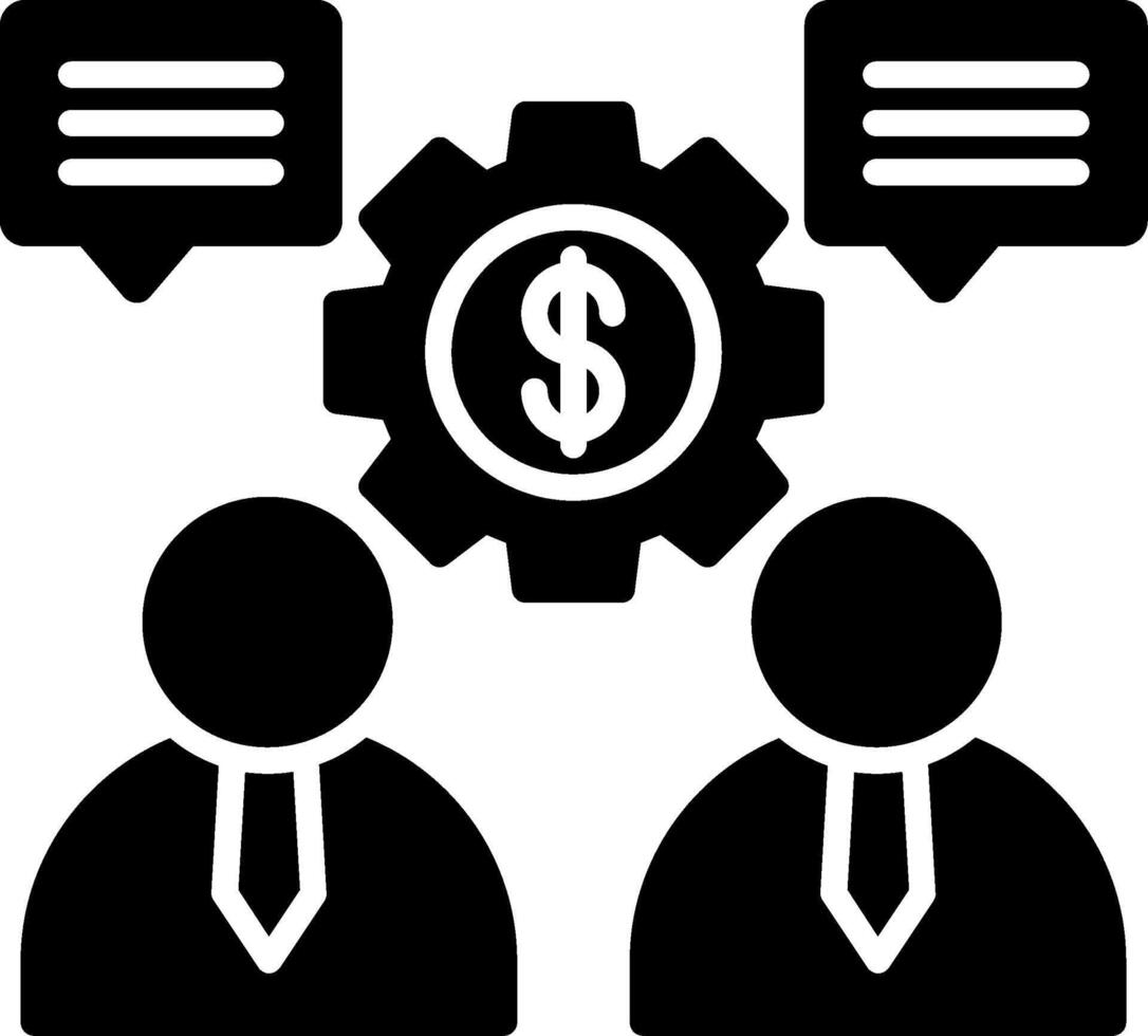 Conversation Glyph Icon vector