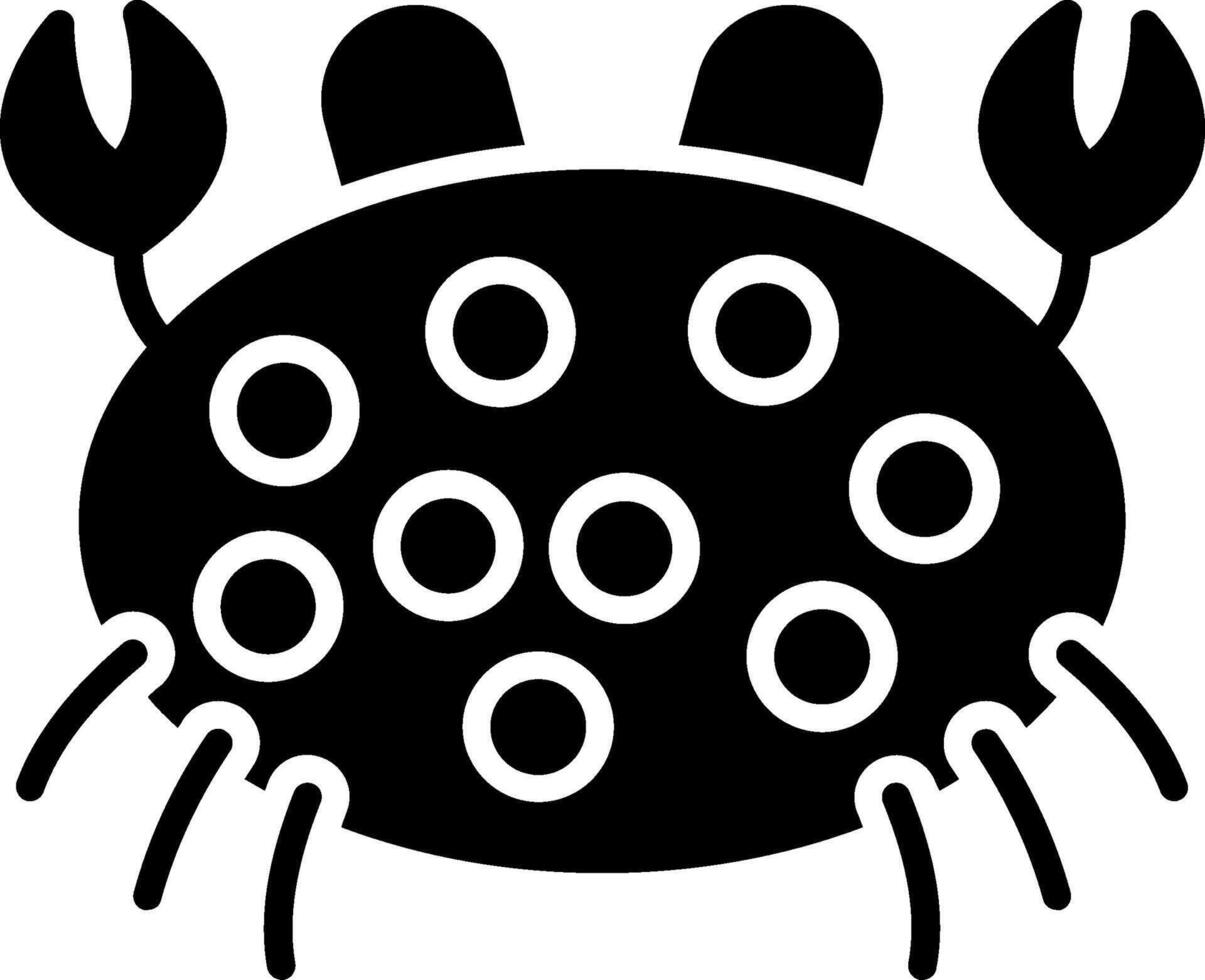 Crab Glyph Icon vector