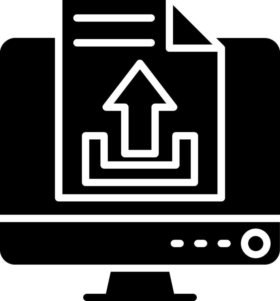 Upload Glyph Icon vector