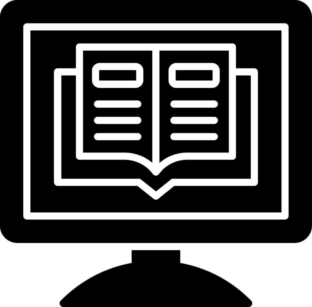 Elearning Glyph Icon vector