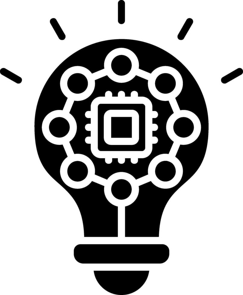 Bulb Glyph Icon vector