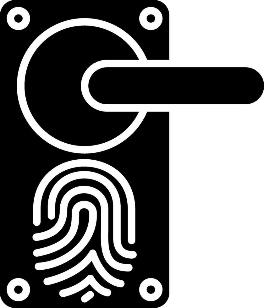 Door Handle Glyph Icon vector