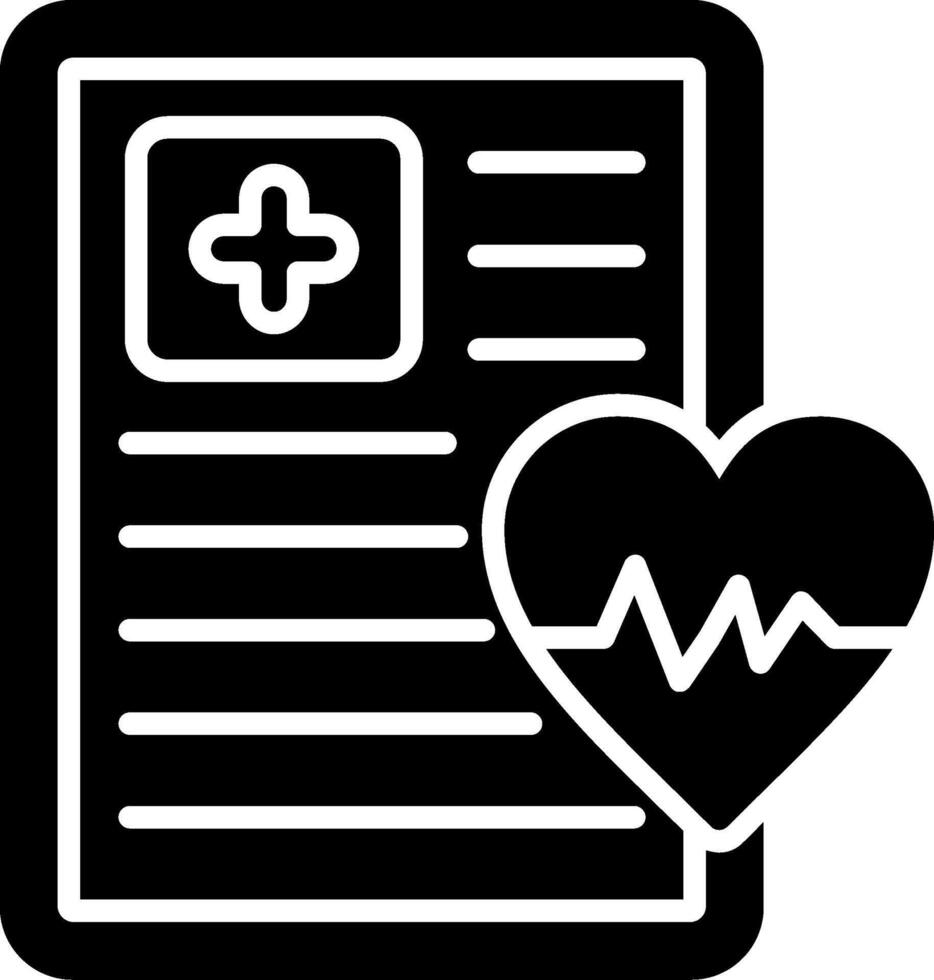 Medical Report Glyph Icon vector