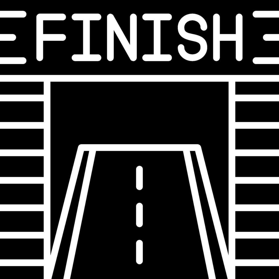 Finish Line Glyph Icon vector