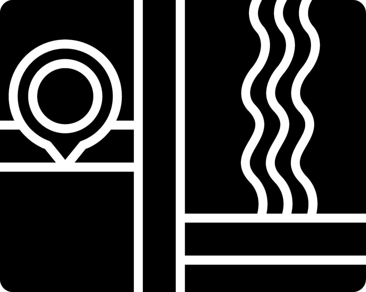 Map Glyph Icon vector