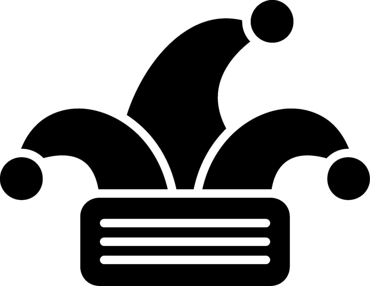 Jester Hat Glyph Icon vector