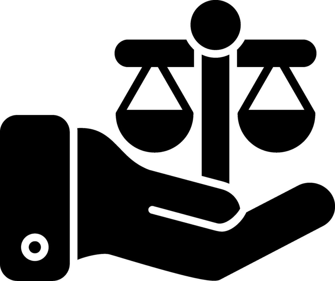 Law Glyph Icon vector