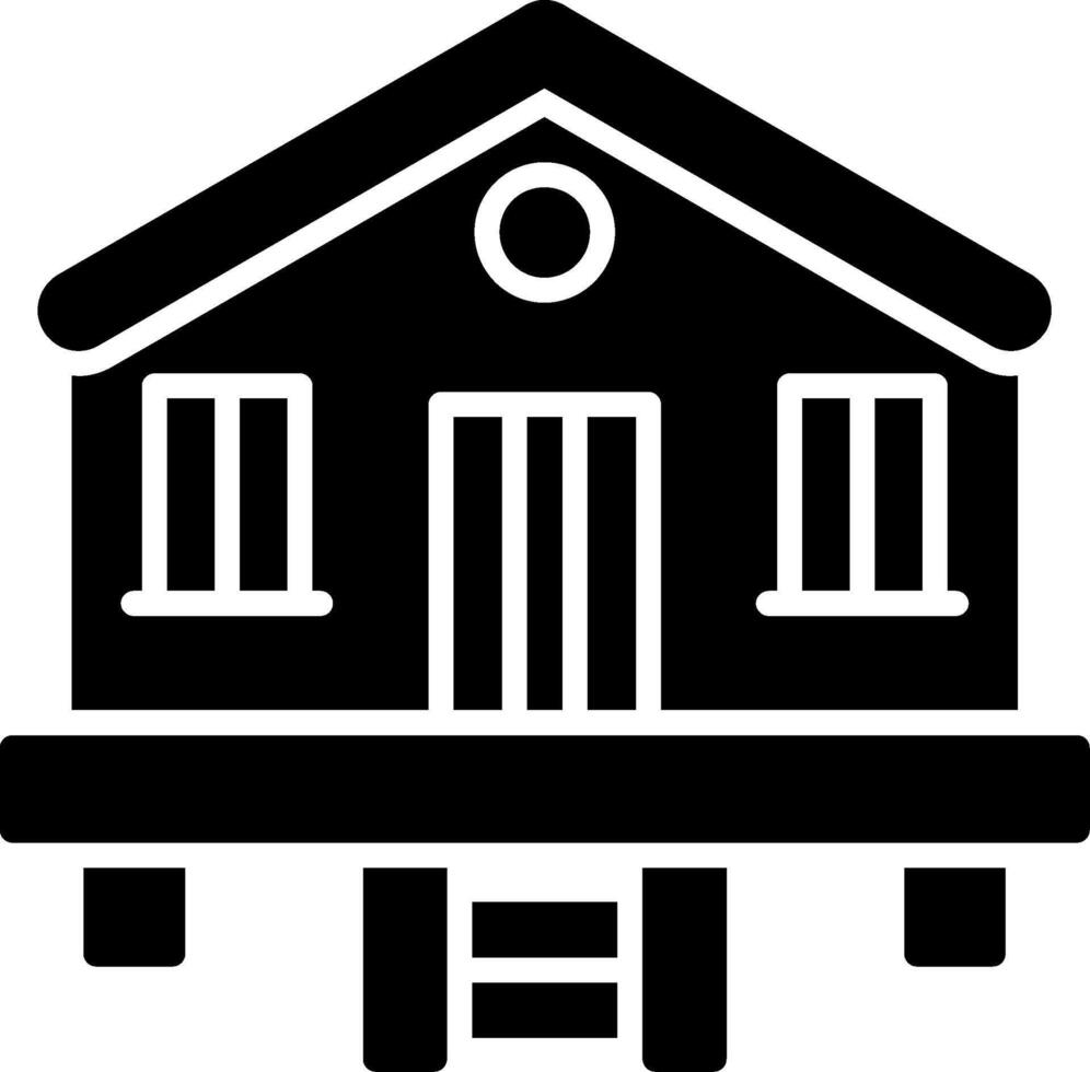Hut Glyph Icon vector