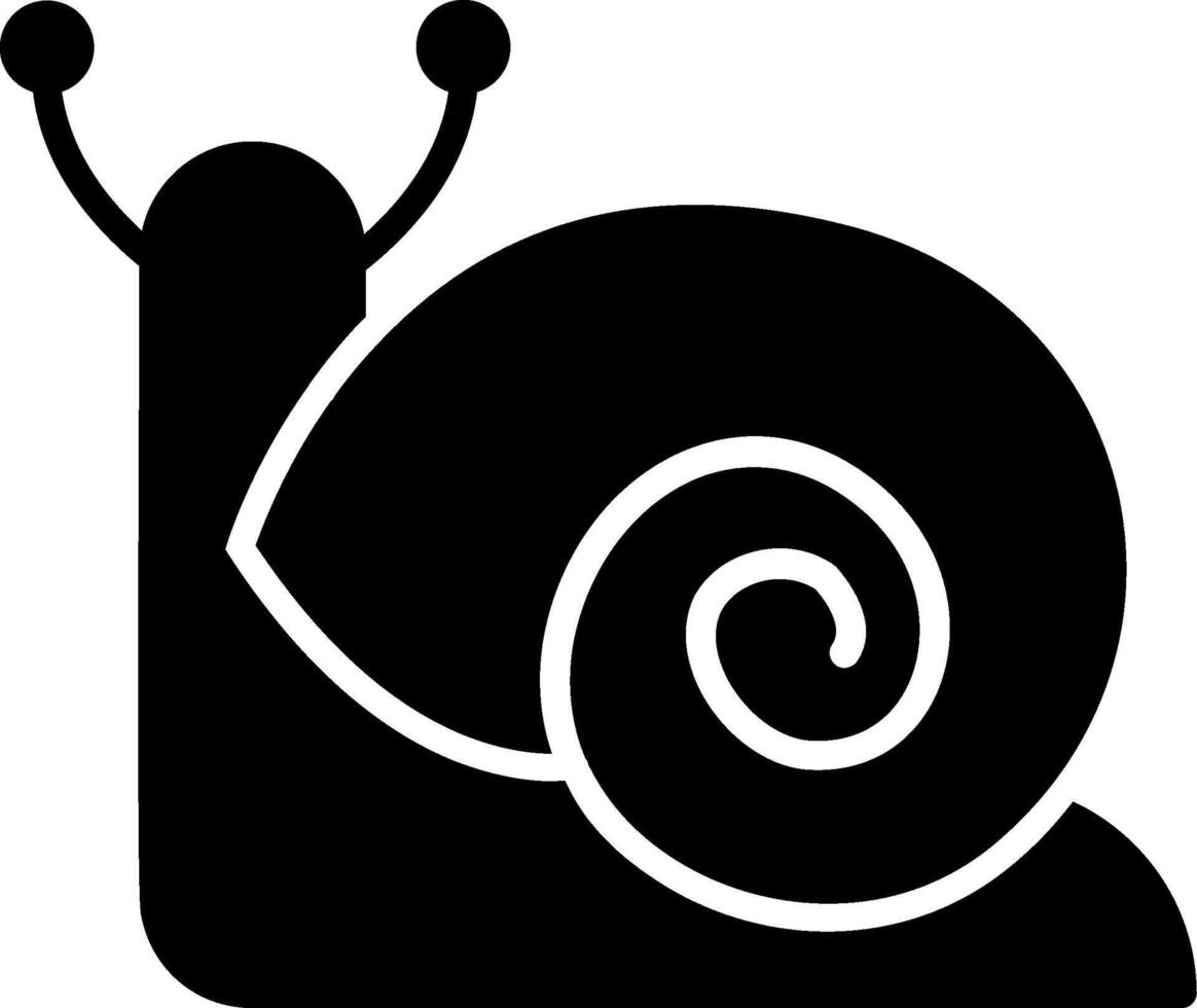 Snail Glyph Icon vector