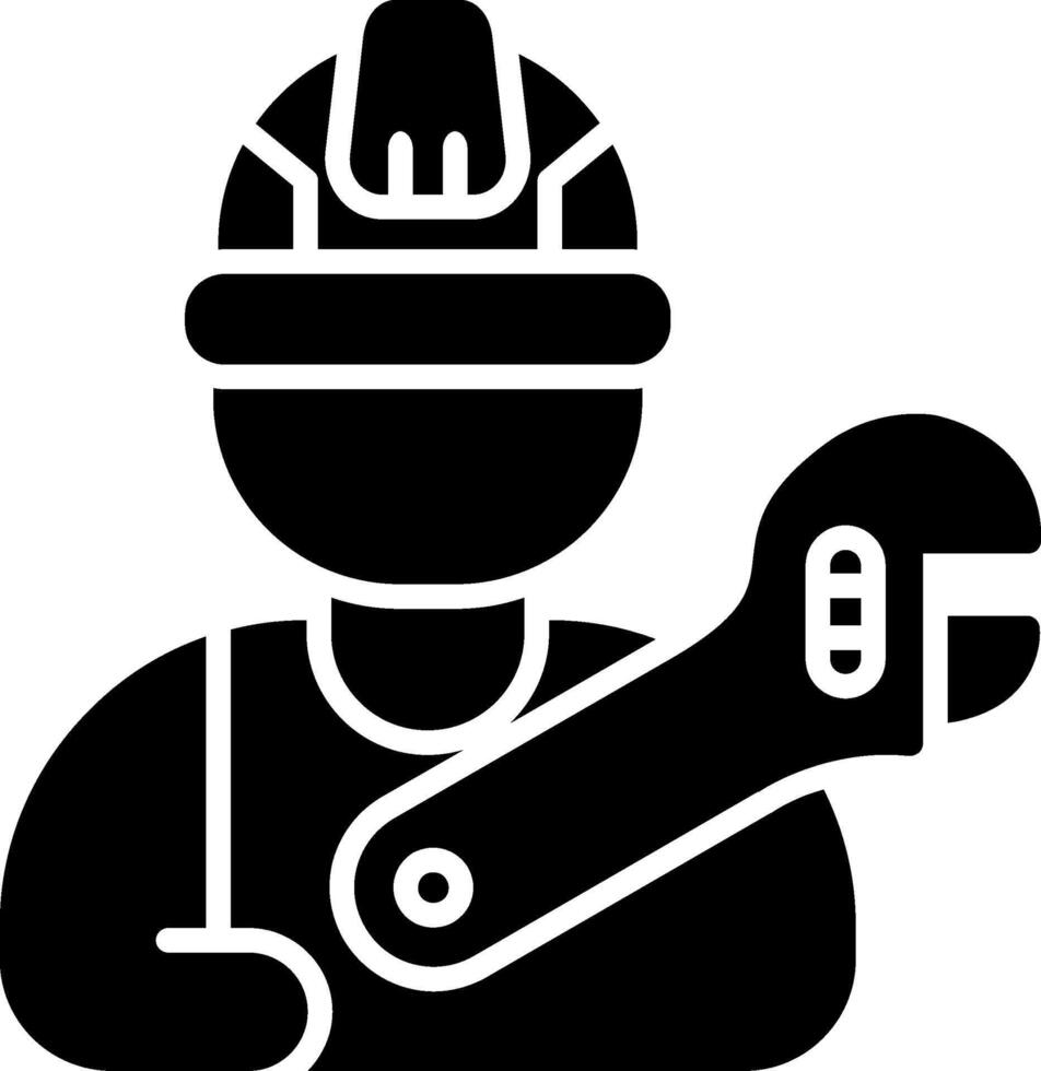 Carpenter Glyph Icon vector