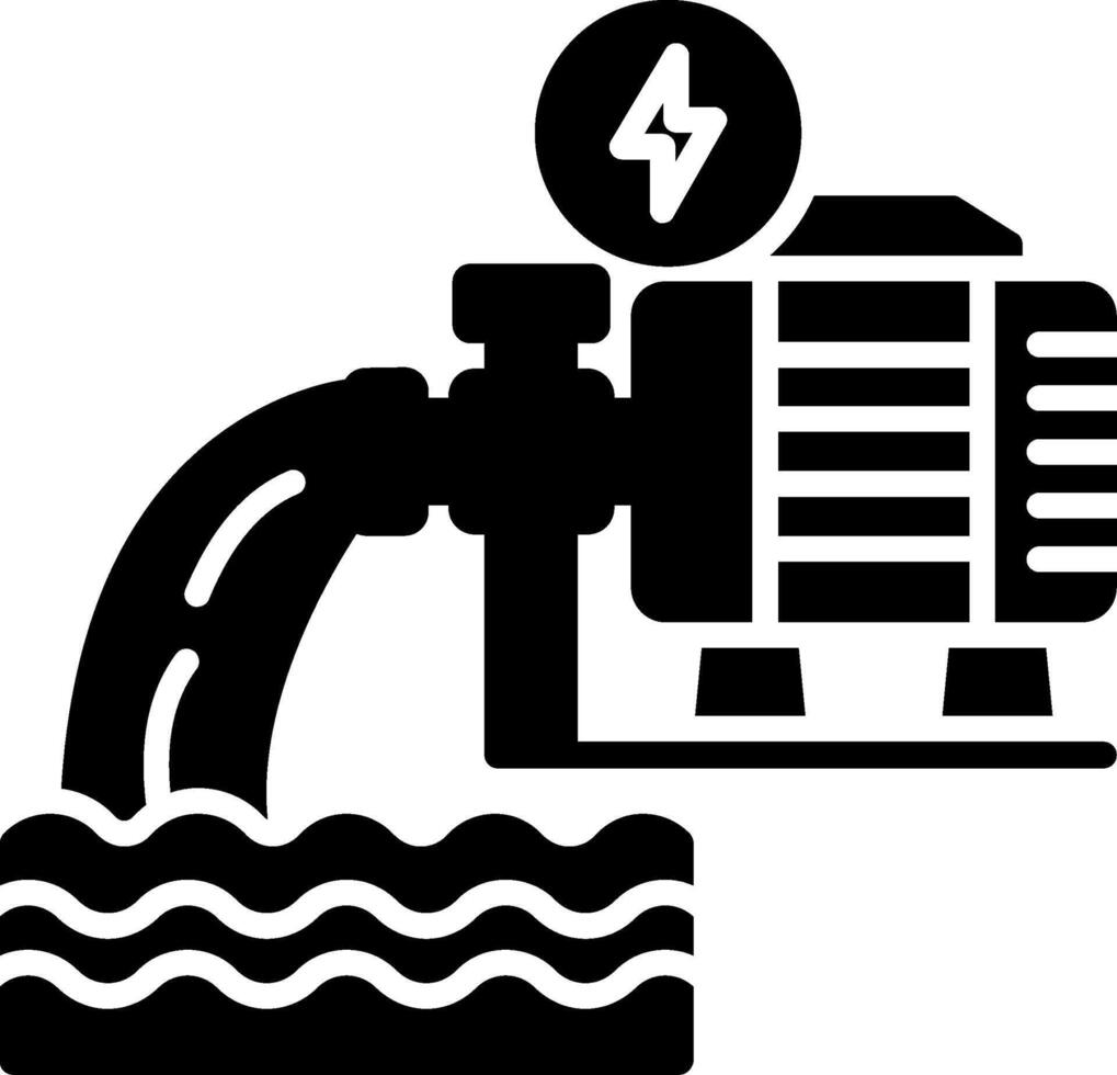 Water Pump Glyph Icon vector