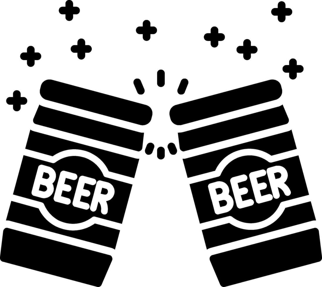Cheers Glyph Icon vector