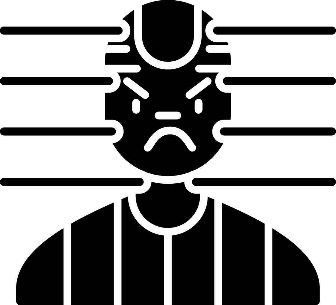 Convict Glyph Icon vector