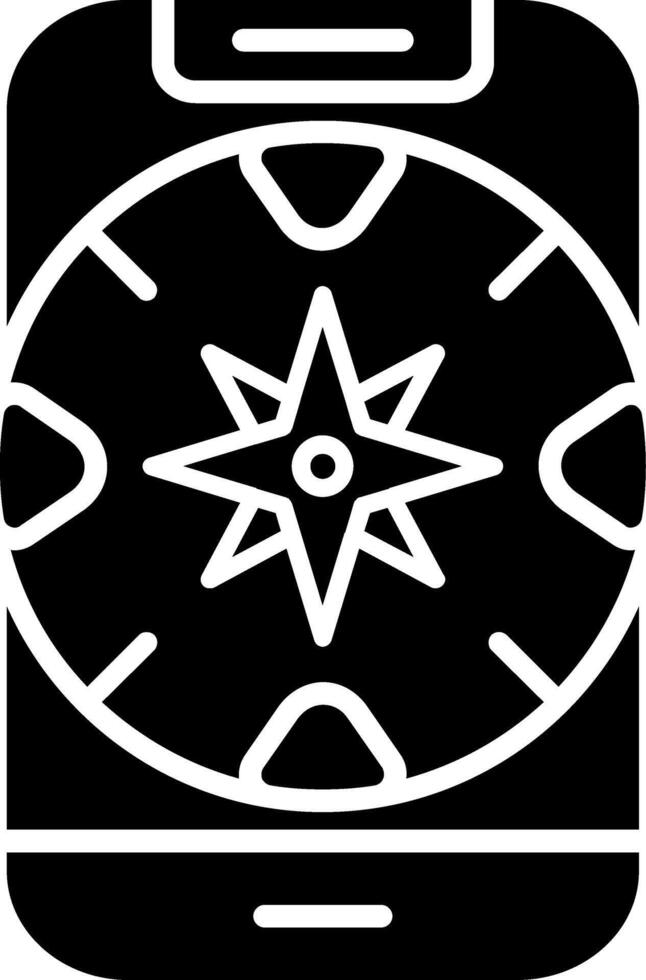 Compass Glyph Icon vector