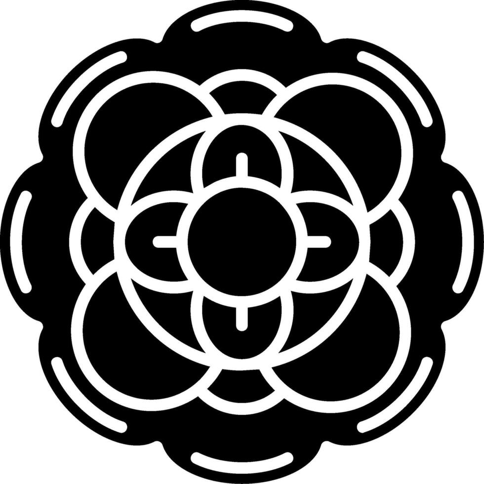 Mandala Glyph Icon vector