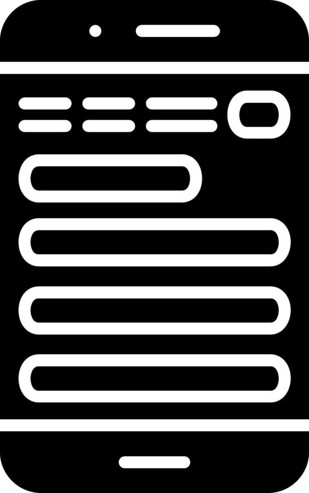 Mobile Glyph Icon vector