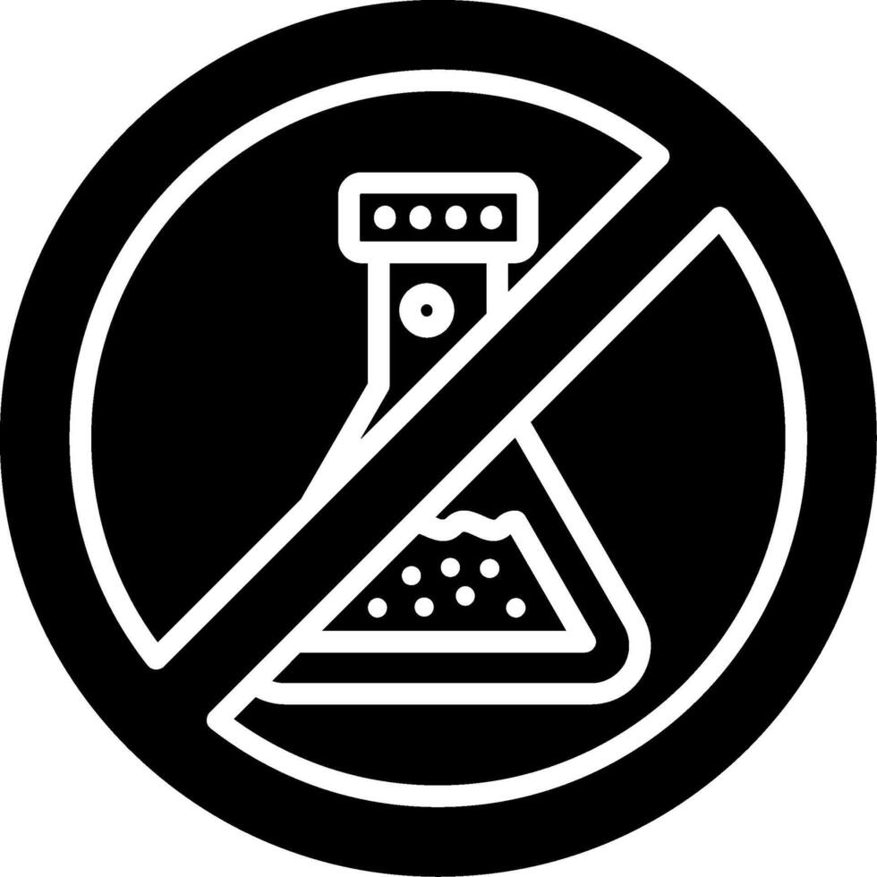 No Chemical Glyph Icon vector