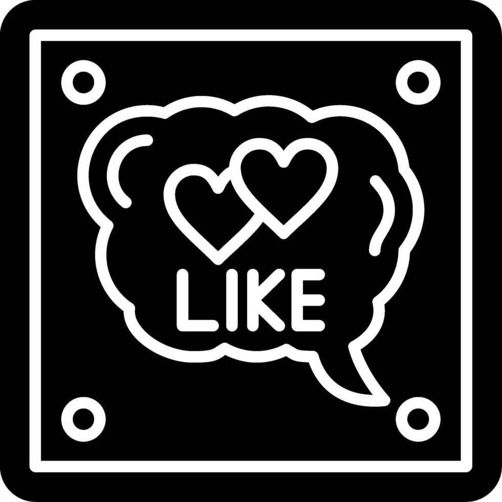 Like Glyph Icon vector