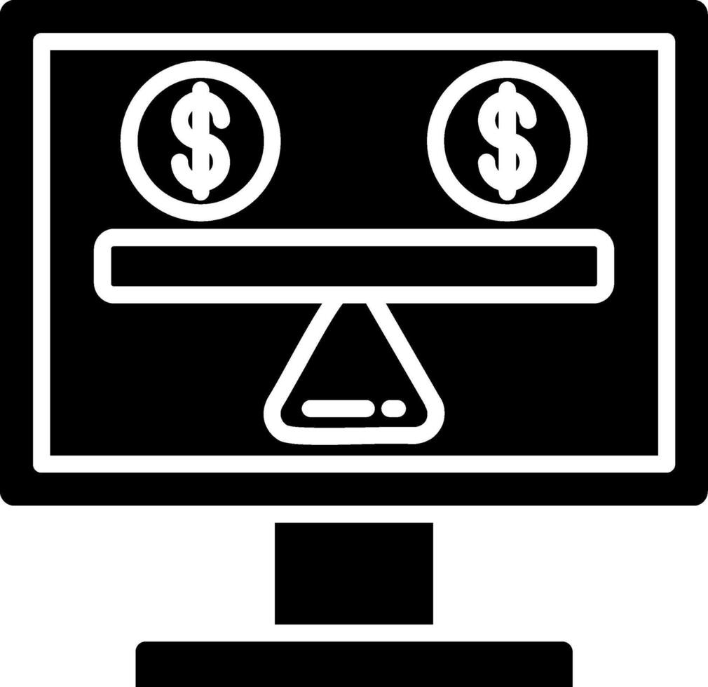 Price Comparison Glyph Icon vector