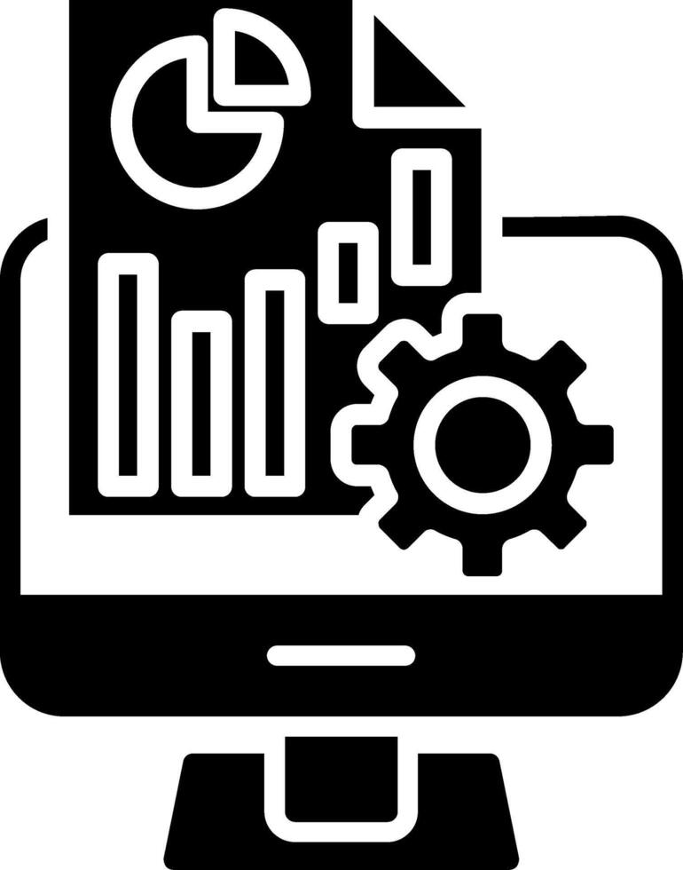 Reporting Glyph Icon vector