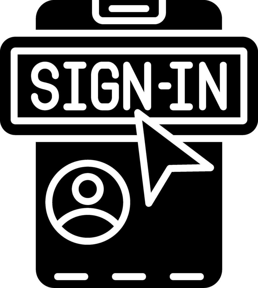Sign Glyph Icon vector