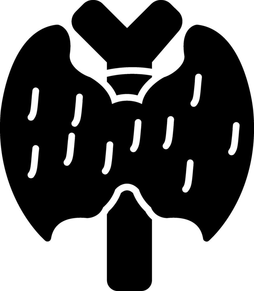 Thyroid Glyph Icon vector