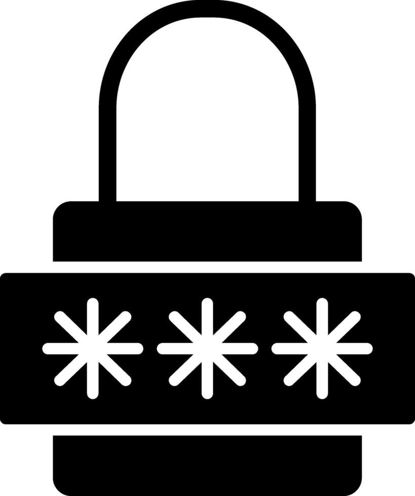 Password Glyph Icon vector