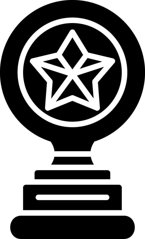 Trophy Star Glyph Icon vector