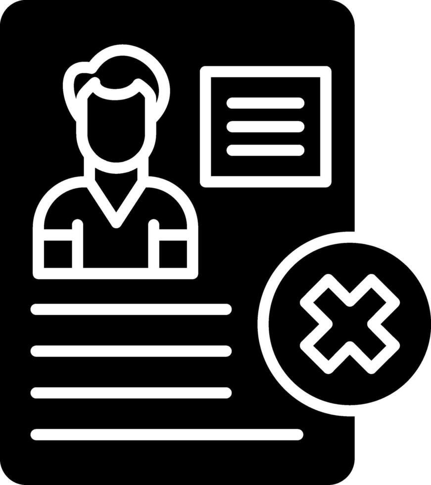 Denied Glyph Icon vector